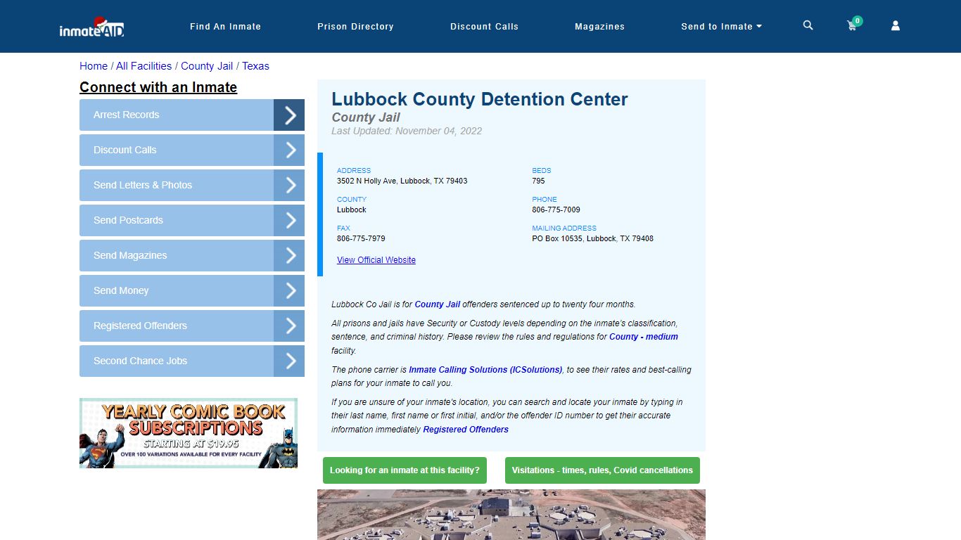 Lubbock County Detention Center - Inmate Locator - Lubbock, TX